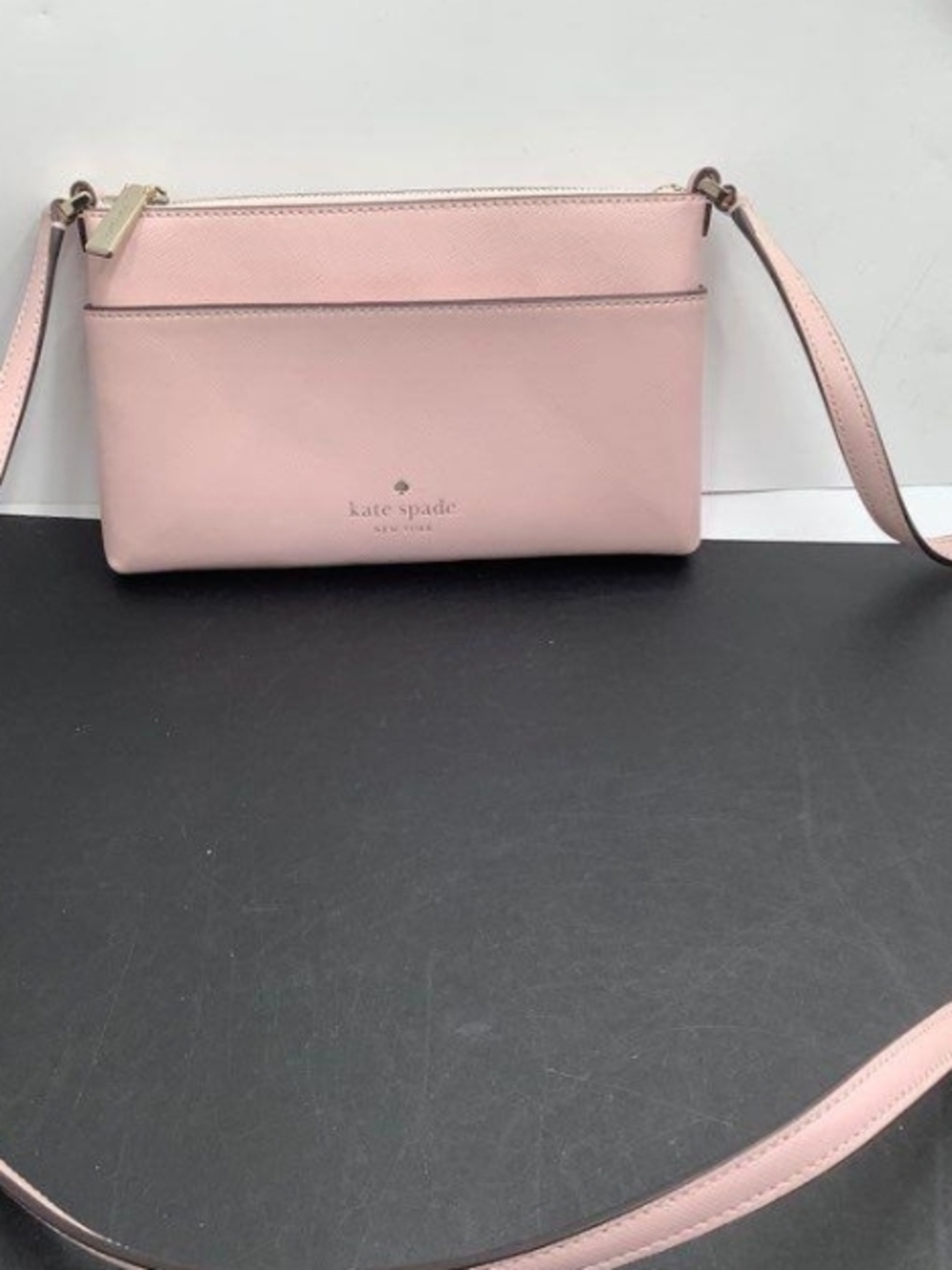 kate Spade Katie Pale Pink Saffiano Leather Crossbody